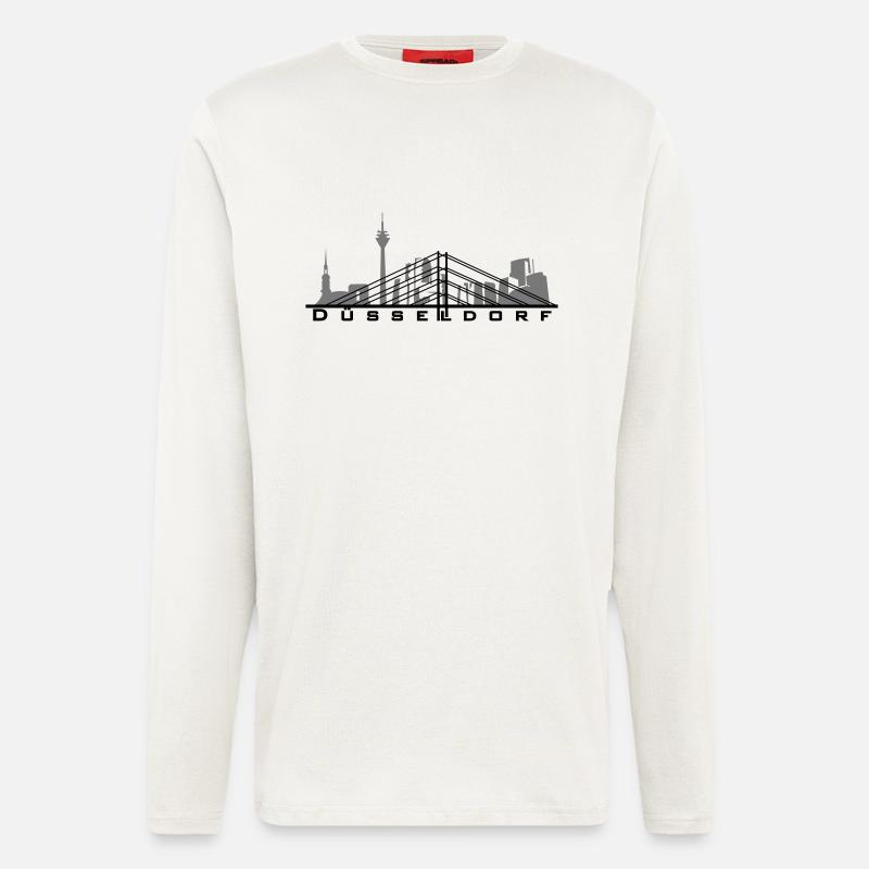 Düsseldorf - Manches longues bio décontracté fabriqué en UE - OFF WHITE