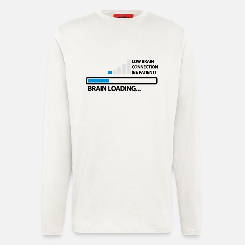 low_brain_connetion_loading_3c - Langarmshirt - made by SPREAD  - OFF WHITE