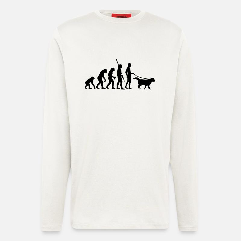 evolution_dog - Langarmshirt - made by SPREAD  - OFF WHITE