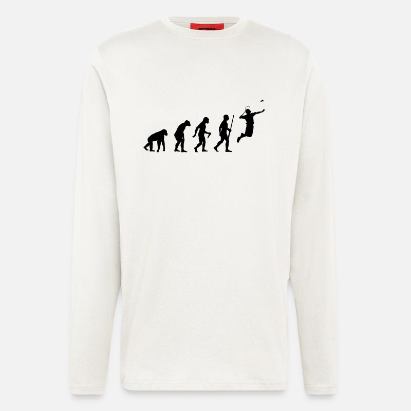Badminton Evolution - Langarmshirt - made by SPREAD  - OFF WHITE
