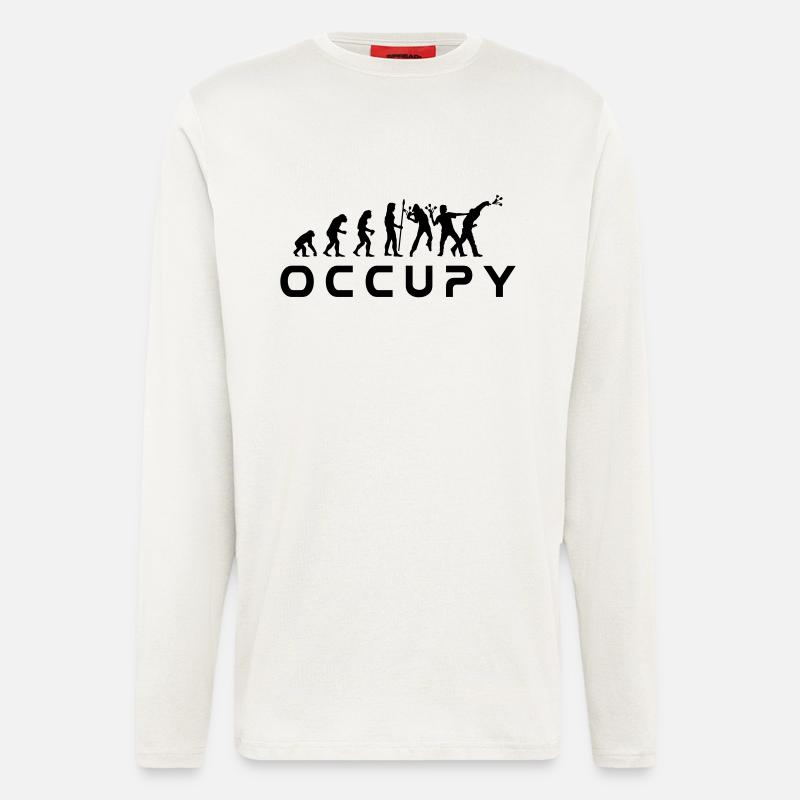evolution_occupy - Langarmshirt - made by SPREAD  - OFF WHITE