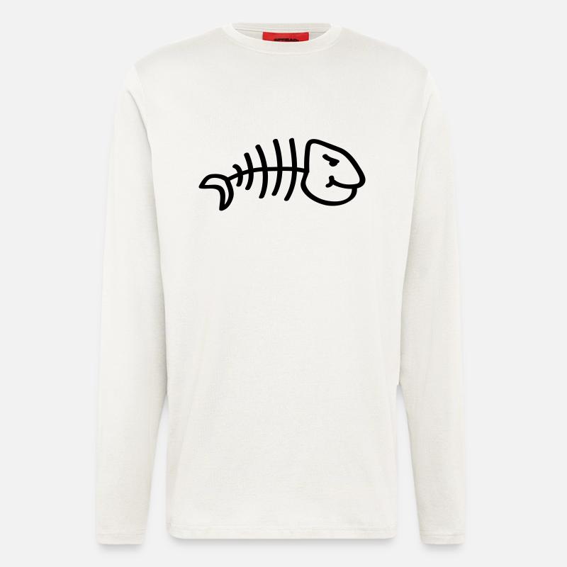 fish_comic_tk1 - Longsleeve - made by SPREAD  - OFF WHITE