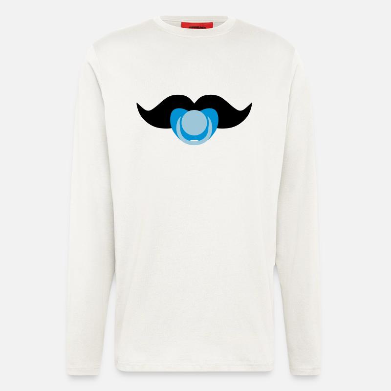 Baby-Schnurrbart - Langarmshirt - made by SPREAD  - OFF WHITE