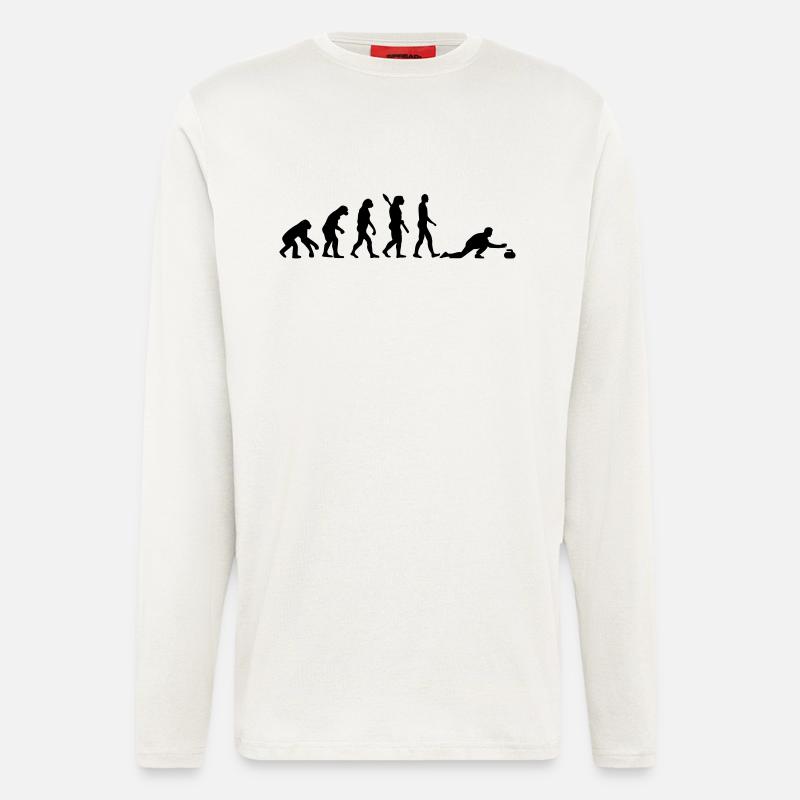 Curling Evolution - Longsleeve - made by SPREAD  - OFF WHITE