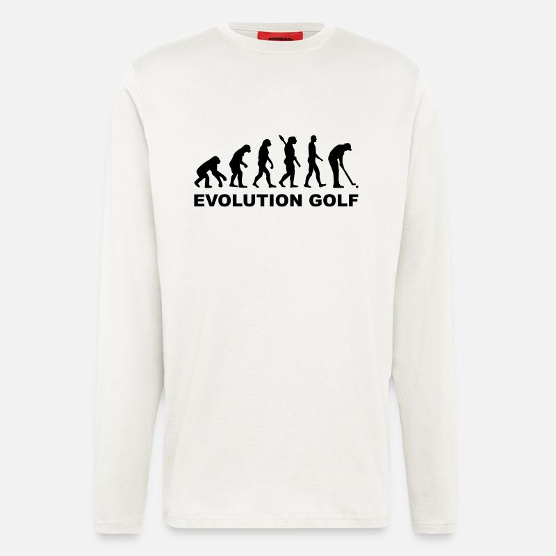 Evolution Golf - Manches longues bio décontracté fabriqué en UE - OFF WHITE