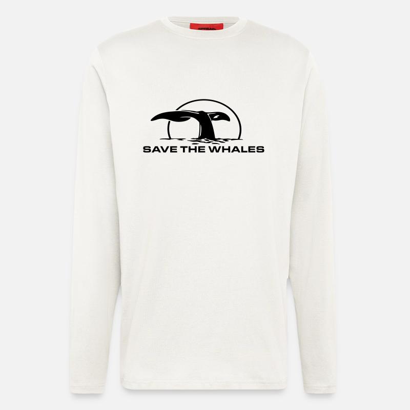 save_the_whales - Langarmshirt - made by SPREAD  - OFF WHITE