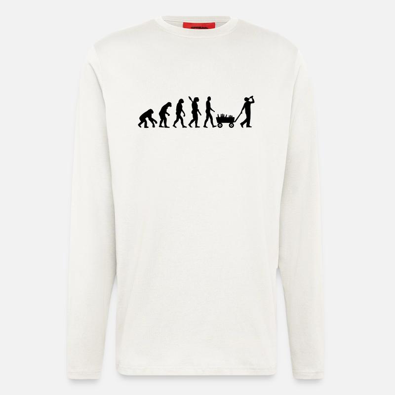 Évolution Alcool - Manches longues bio décontracté fabriqué en UE - OFF WHITE