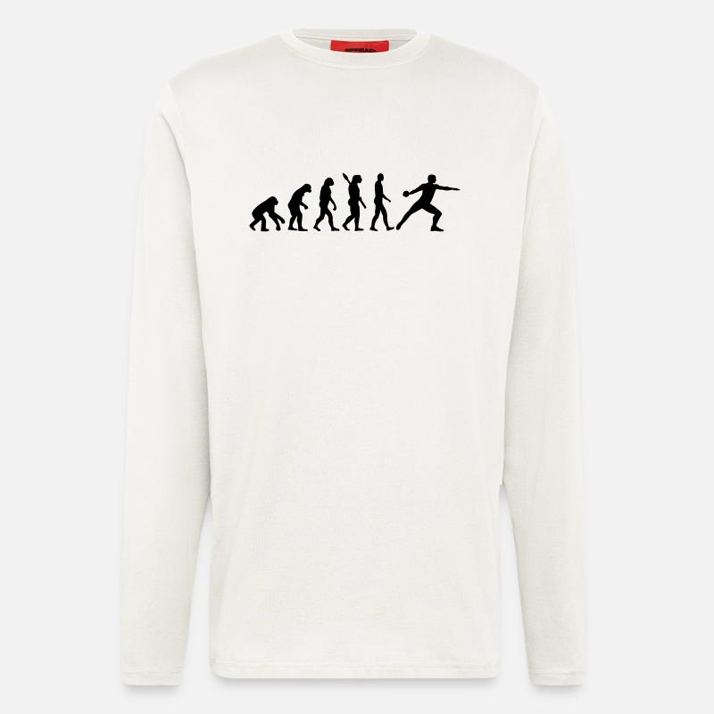 Diskuswurf - Langarmshirt - made by SPREAD - OFF WHITE