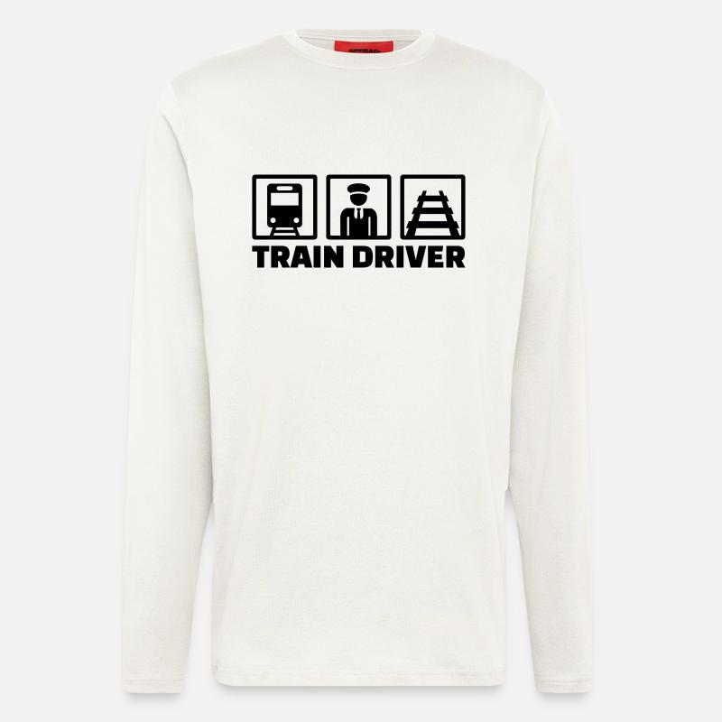 Lokführer - Langarmshirt - made by SPREAD  - OFF WHITE
