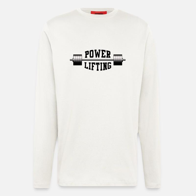 powerlifting02 - Langarmshirt - made by SPREAD - OFF WHITE