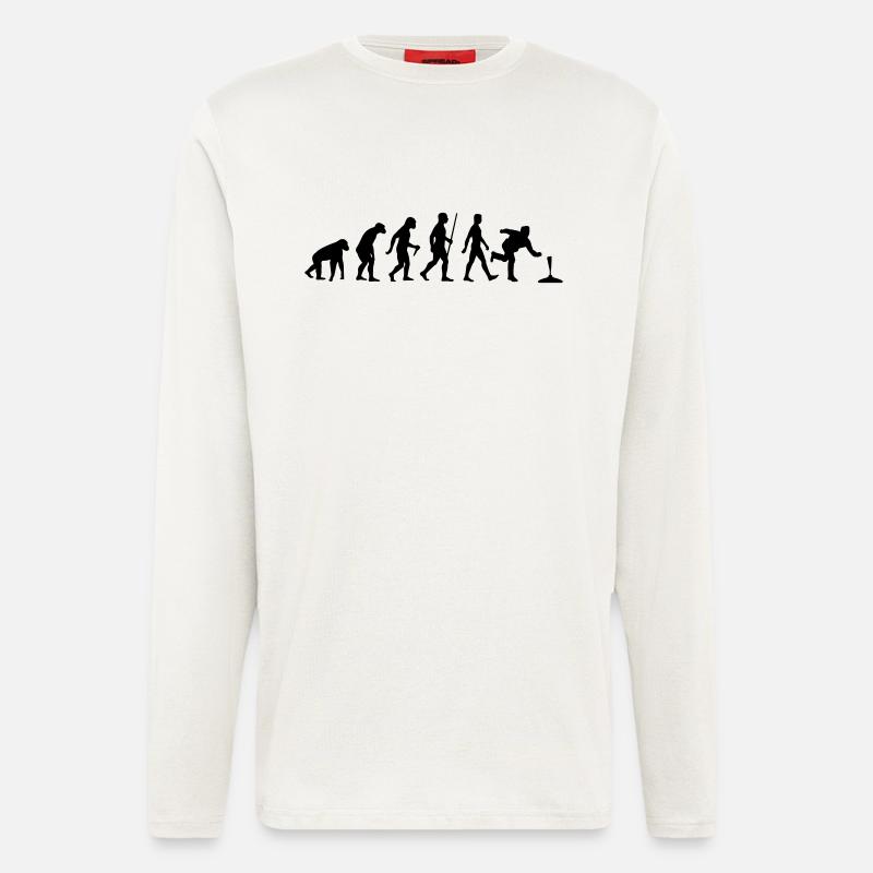 Evolution Stockschiessen - Langarmshirt - made by SPREAD  - OFF WHITE