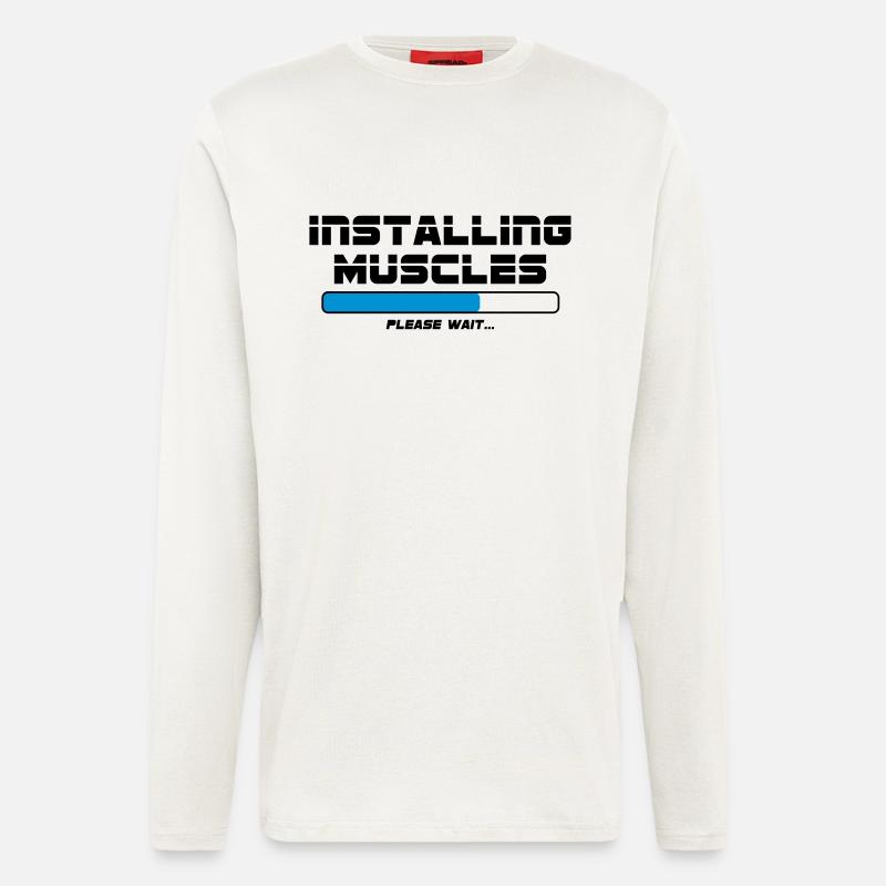 Installing Muscles - Langarmshirt - made by SPREAD  - OFF WHITE