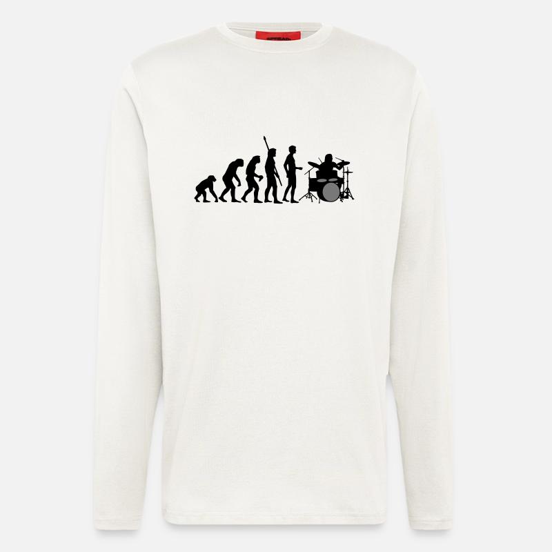 evolution_drummer_b_2c - Manches longues bio décontracté fabriqué en UE - OFF WHITE