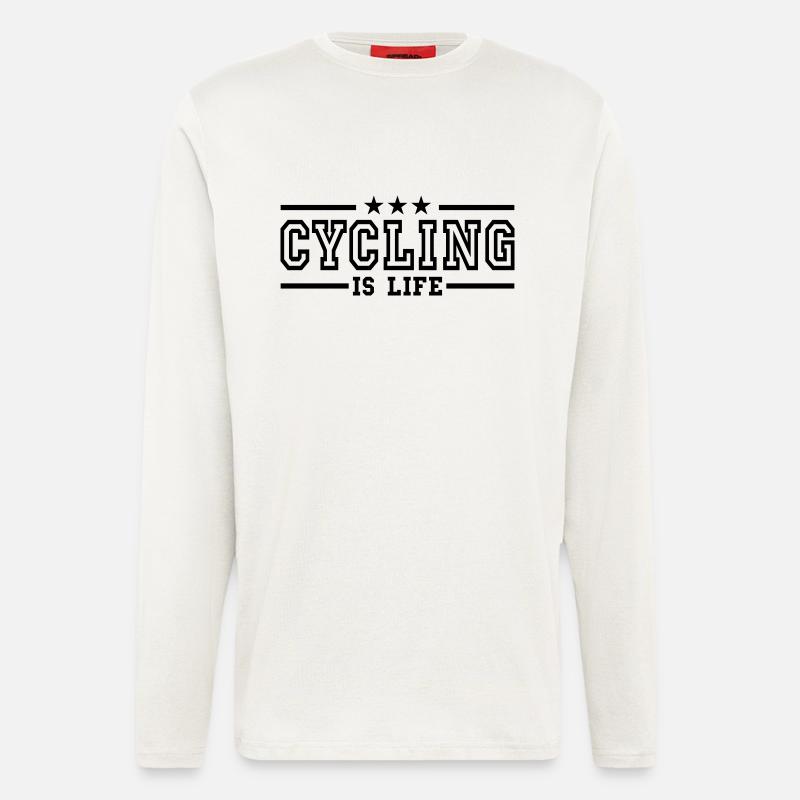 cycling is life deluxe - Langarmshirt - made by SPREAD  - OFF WHITE