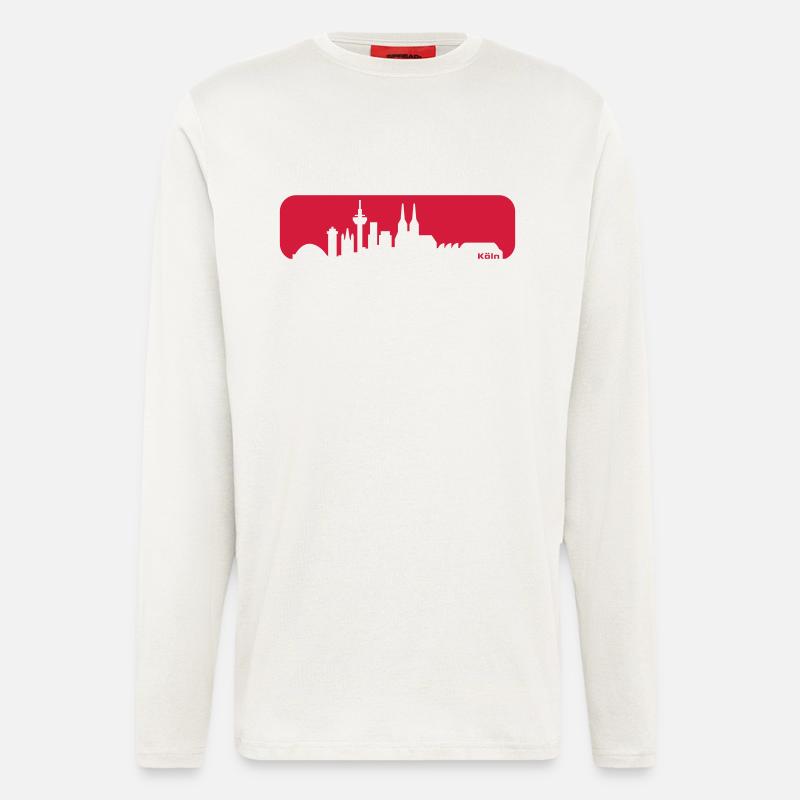 cologne skyline - Longsleeve - made by SPREAD  - OFF WHITE