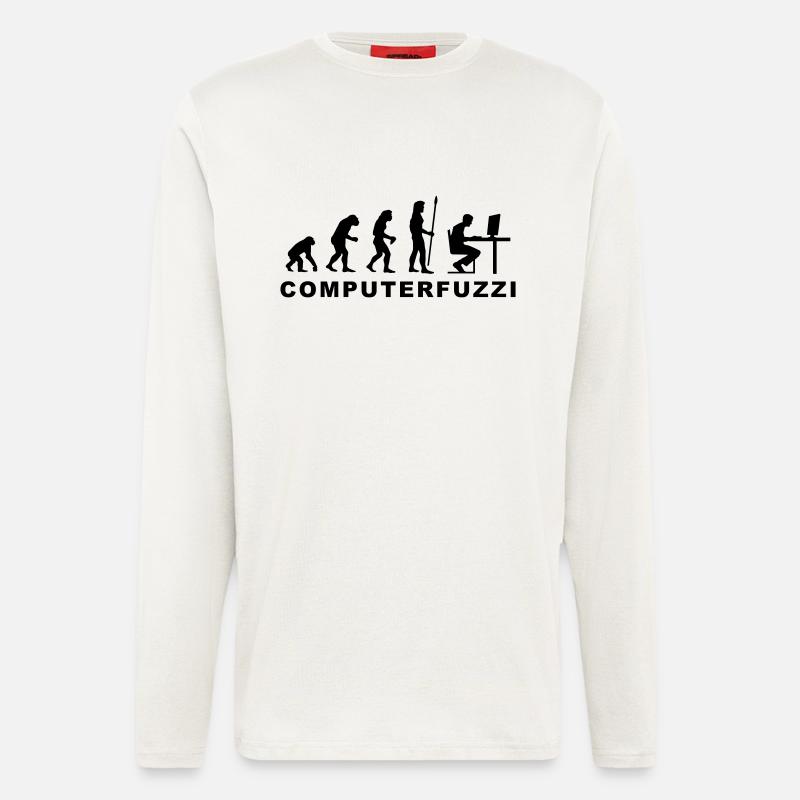 evolution_computerfuzzi - Longsleeve - made by SPREAD  - OFF WHITE