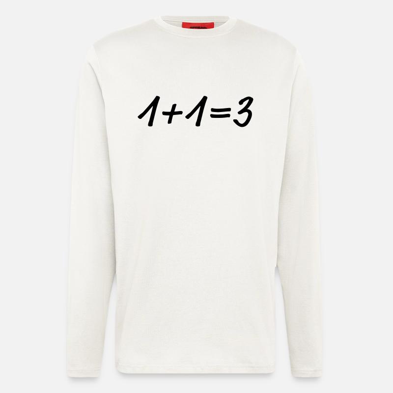 1+1=3 Rechnen - Langarmshirt - made by SPREAD  - OFF WHITE