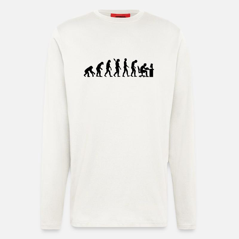 Evolution computer - Longsleeve - made by SPREAD  - OFF WHITE