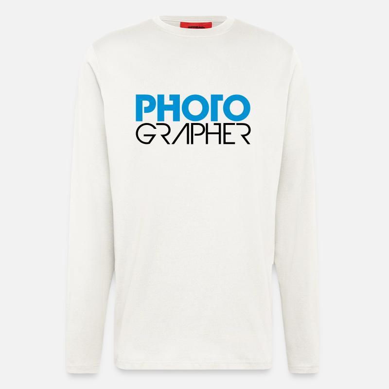 Photographer Cool Logo Design - Langarmshirt - made by SPREAD  - OFF WHITE