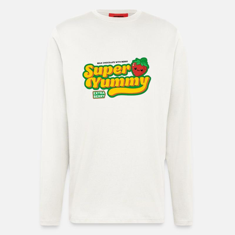 Erdbeeren und spaß - Langarmshirt - made by SPREAD  - OFF WHITE