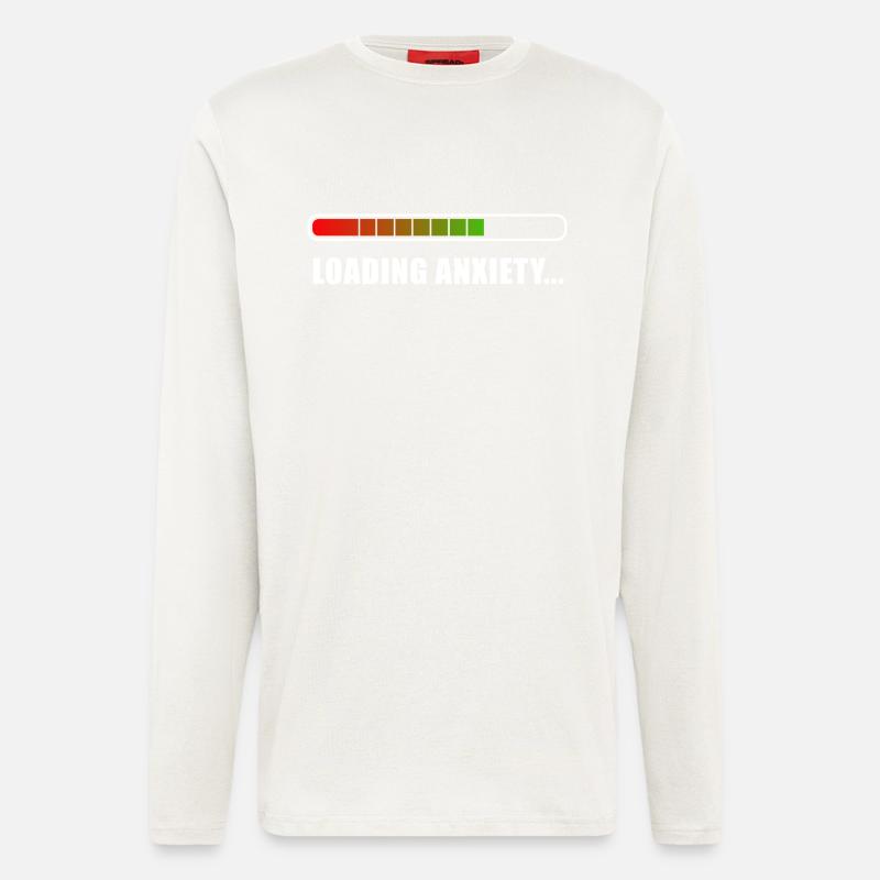 Loading L’anxiété... - Manches longues bio décontracté fabriqué en UE - OFF WHITE