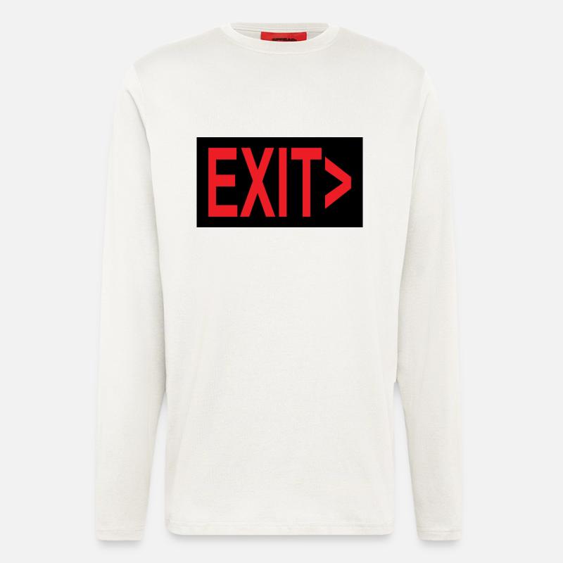 Exit / Exit / Emergency Exit - Longsleeve - made by SPREAD  - OFF WHITE