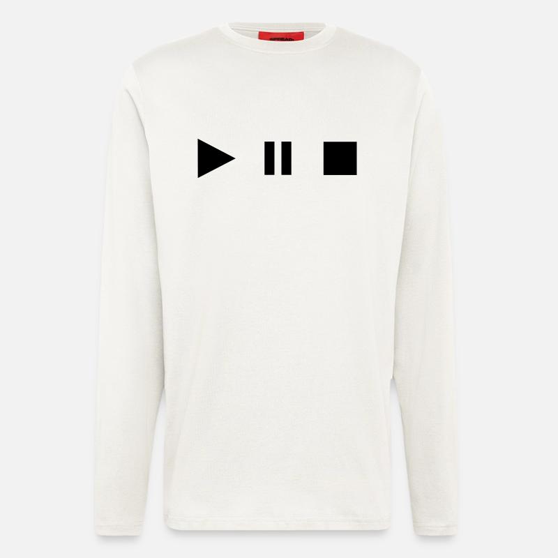 Play Stopp Pause - Langarmshirt - made by SPREAD  - OFF WHITE