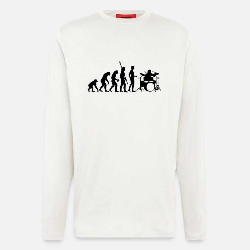 evolution_drummer_b_1c - Longsleeve - made by SPREAD  - OFF WHITE