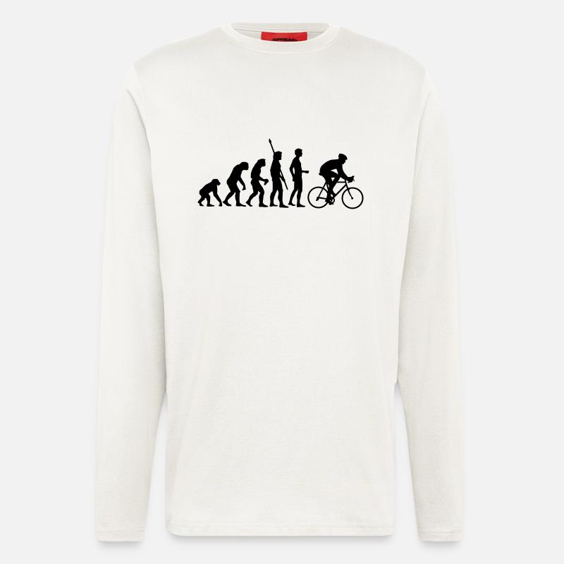 evolution_radfahrer - Langarmshirt - made by SPREAD  - OFF WHITE