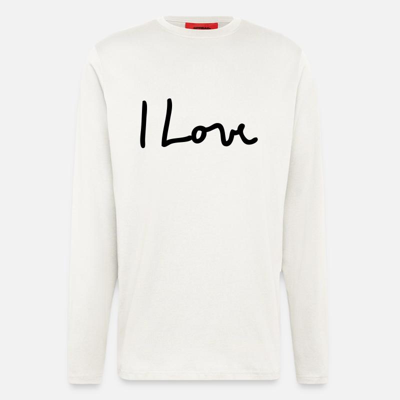 i love - Langarmshirt - made by SPREAD  - OFF WHITE