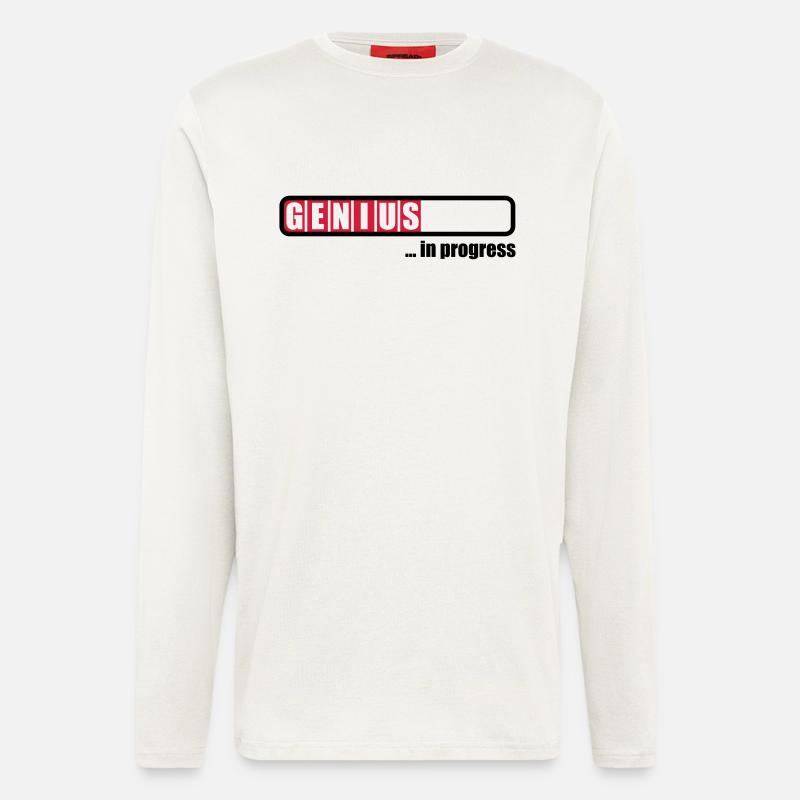 Genius in progress - Langarmshirt - made by SPREAD  - OFF WHITE