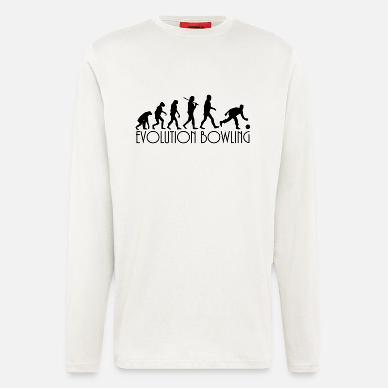 evolution Bowling - Langarmshirt - made by SPREAD  - OFF WHITE