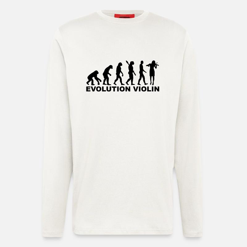 Evolution violin - Longsleeve - made by SPREAD  - OFF WHITE