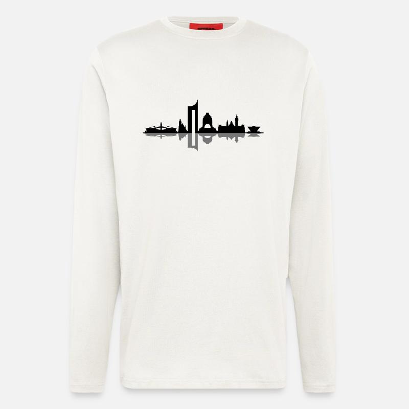 Skyline - Leipzig - Langarmshirt - made by SPREAD  - OFF WHITE