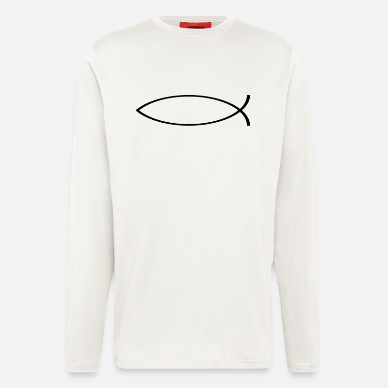 Fisch - Langarmshirt - made by SPREAD  - OFF WHITE