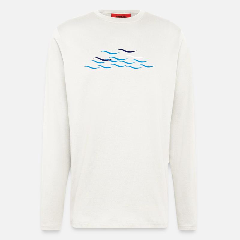 Wellen - Langarmshirt - made by SPREAD - OFF WHITE