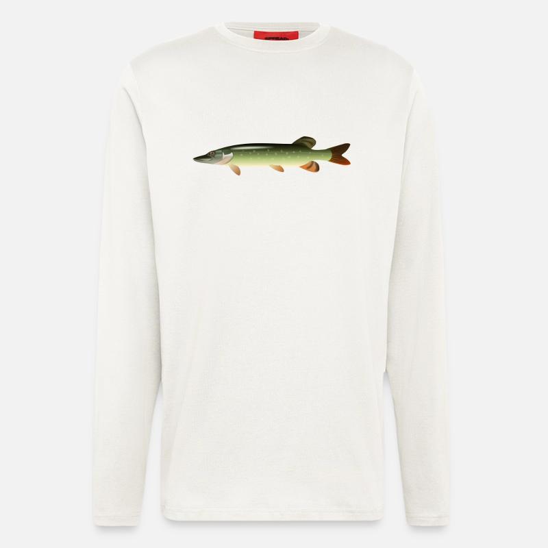 fish15 - Langarmshirt - made by SPREAD  - OFF WHITE