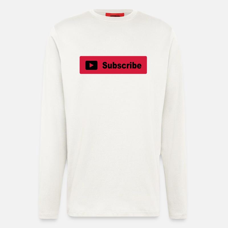 Subscribe Button - Langarmshirt - made by SPREAD  - OFF WHITE