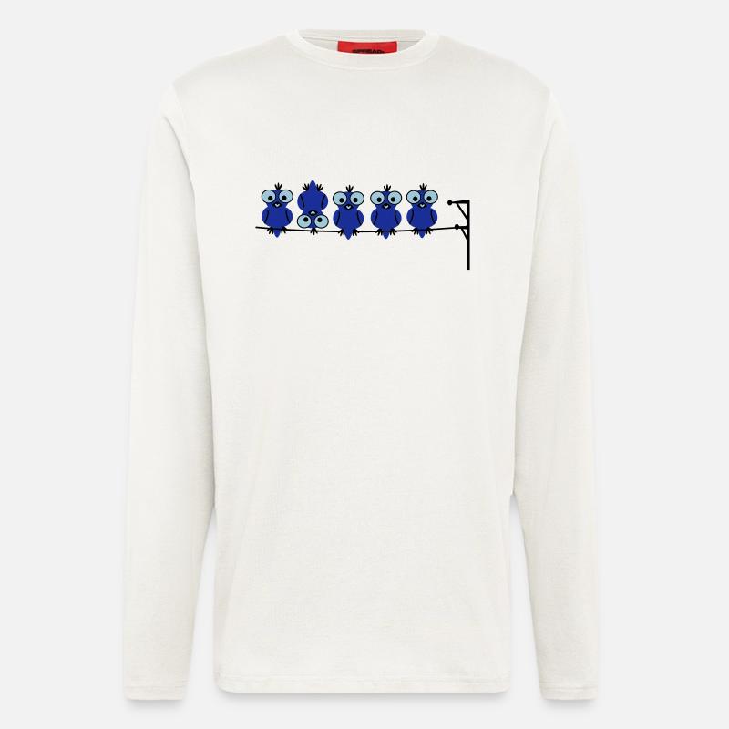 Vogel Kopf - Langarmshirt - made by SPREAD  - OFF WHITE