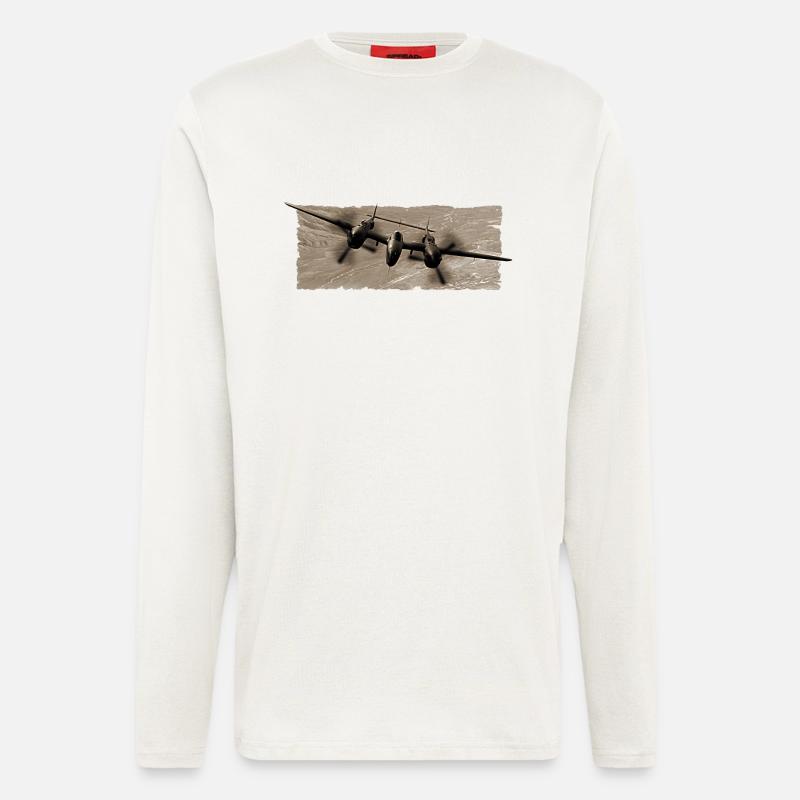 P-38 Sepia - Longsleeve - made by SPREAD  - OFF WHITE