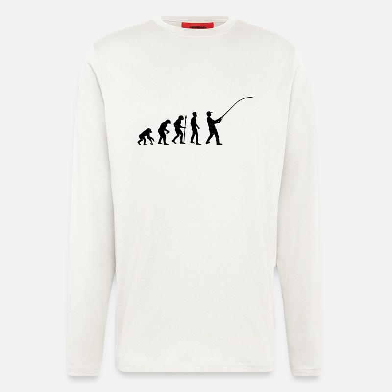 fishing__evolution____f1 - Longsleeve - made by SPREAD  - OFF WHITE