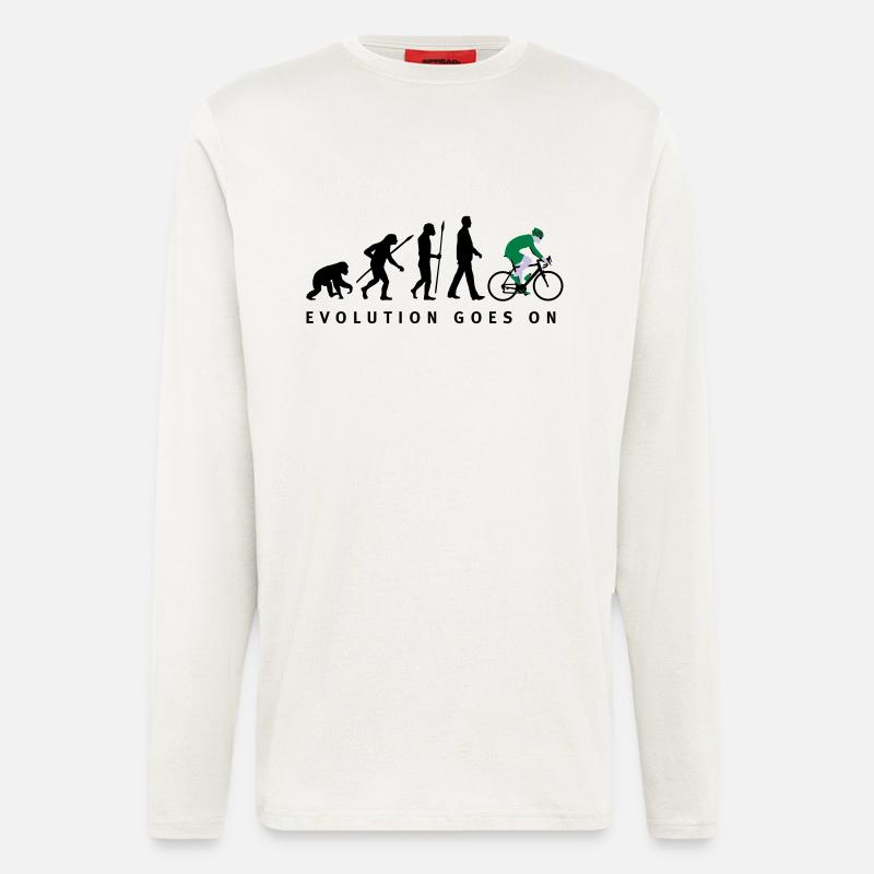 evolution_radfahrer_052012_d_3c - Langarmshirt - made by SPREAD  - OFF WHITE