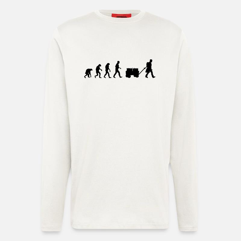 beer evolution - Longsleeve - made by SPREAD  - OFF WHITE