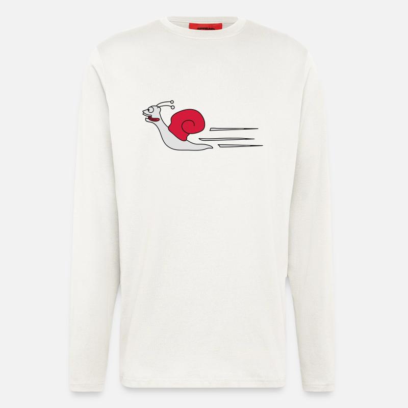 Fast Snail - Langarmshirt - made by SPREAD  - OFF WHITE