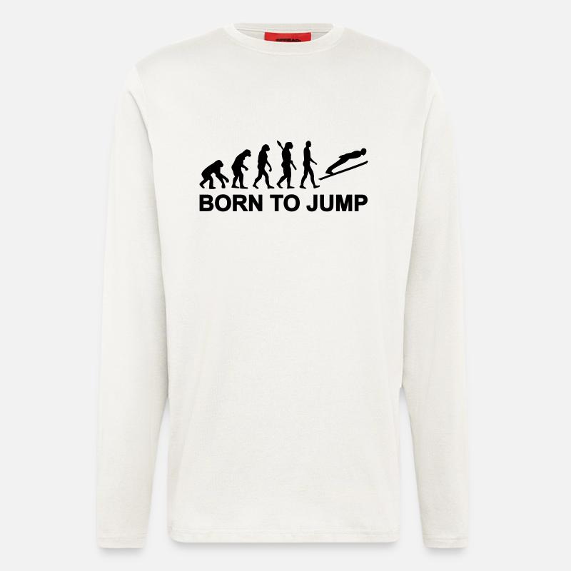 Evolution Ski-jumping - Longsleeve - made by SPREAD  - OFF WHITE