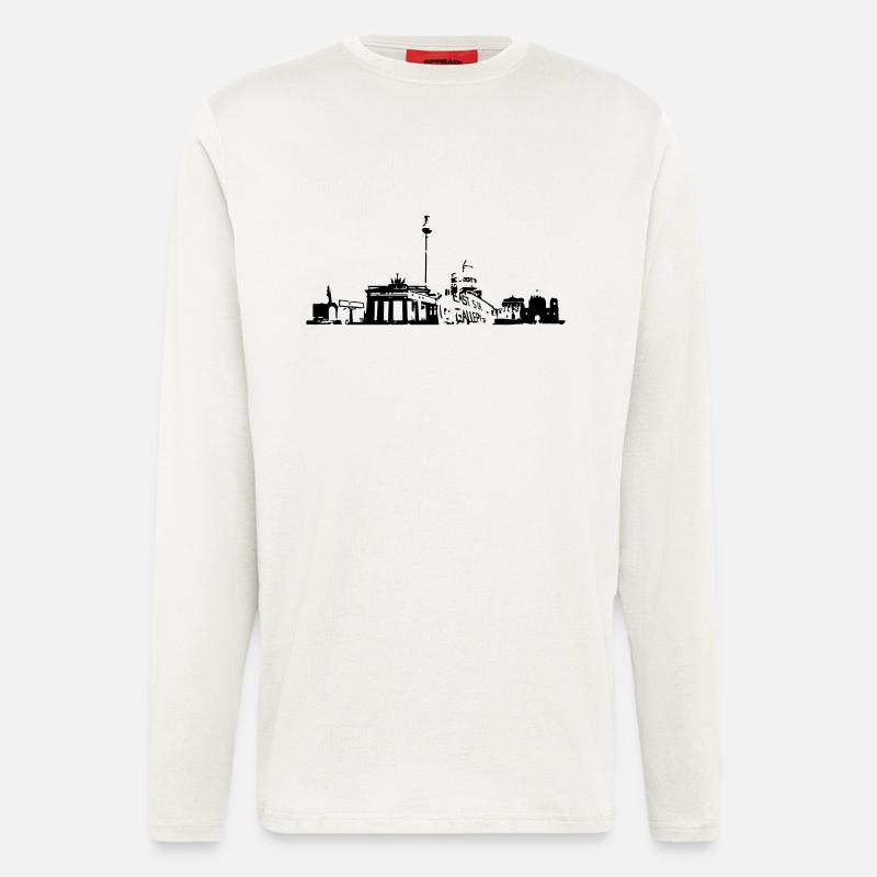 Berlin Skyline - Langarmshirt - made by SPREAD  - OFF WHITE