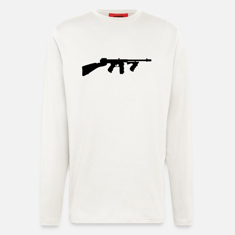 Tommy Gun - Langarmshirt - made by SPREAD  - OFF WHITE