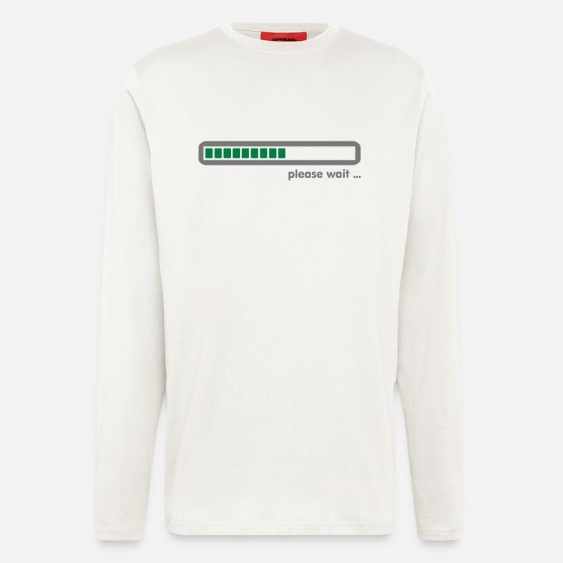 loading ... please wait (2c) - Langarmshirt - made by SPREAD  - OFF WHITE