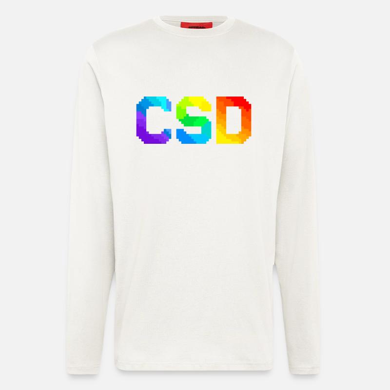 CSD - Pixel Pride Flag - Langarmshirt - made by SPREAD  - OFF WHITE