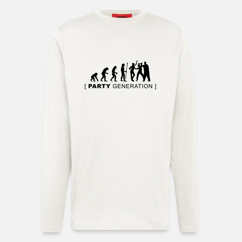 evolution_party - Langarmshirt - made by SPREAD  - OFF WHITE